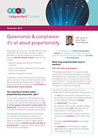 Image for opinion “Governance & compliance: it’s all about proportionality”
